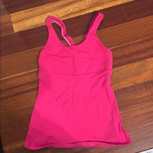 Hot Pink Lululemon Work Out Top